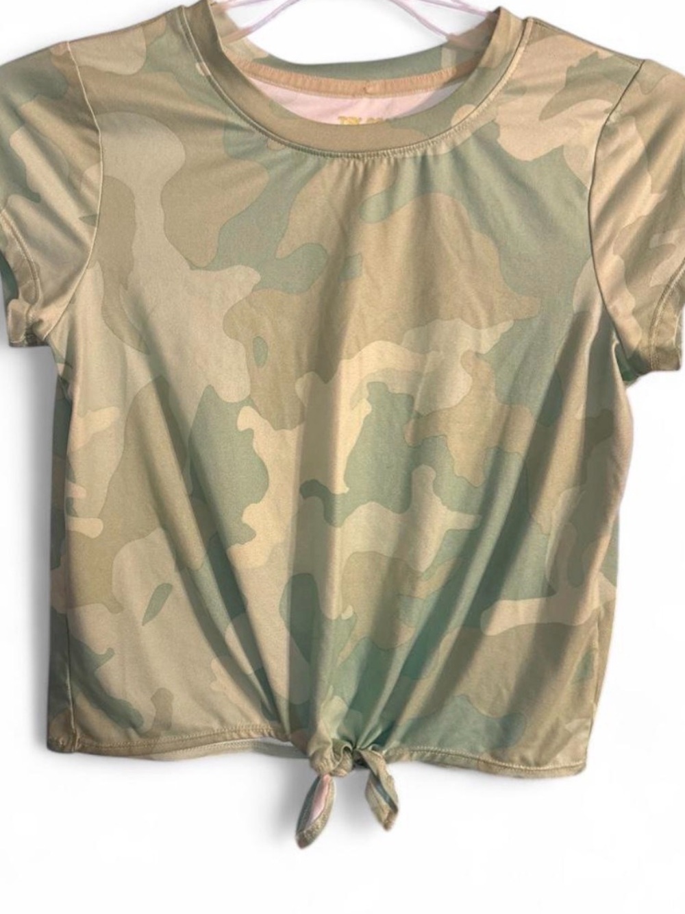 Girl’s TEK GEAR Camo Tie-Front Shirt